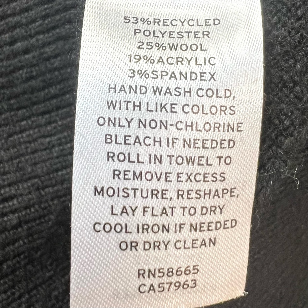 Nordstrom Black Wool Blend Mock Neck Pullover Basic Capsule Sweater Womens Small - Picture 8 of 9